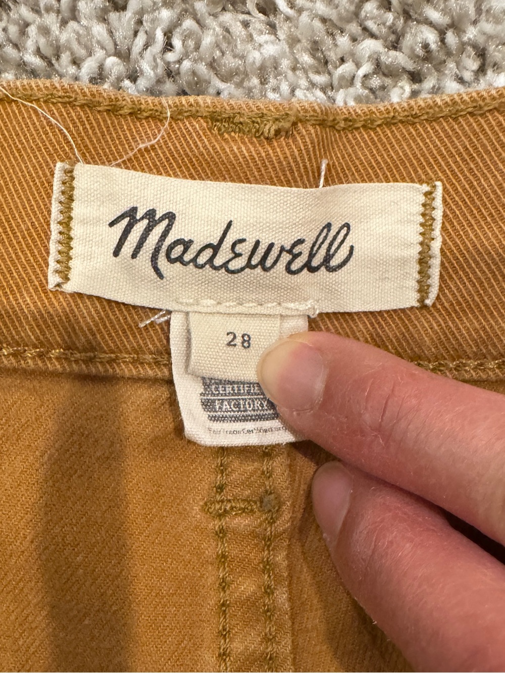 Madewell Women’s The Perfect Vintage Fatigue Shorts Size 28 Toffee Cotton - Picture 8 of 10